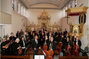Das Collegium Musicum mit Instrumenten bei einem Konzert / Foto: Wim Brils