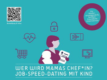 Das Format richtet sich in erster Linie an Mütter, die in den Beruf zurückkehren wollen und ein Unternehmen suchen, das zu ihnen und ihrer familiären Situation passt. Grafik: Region Aachen Zweckverband