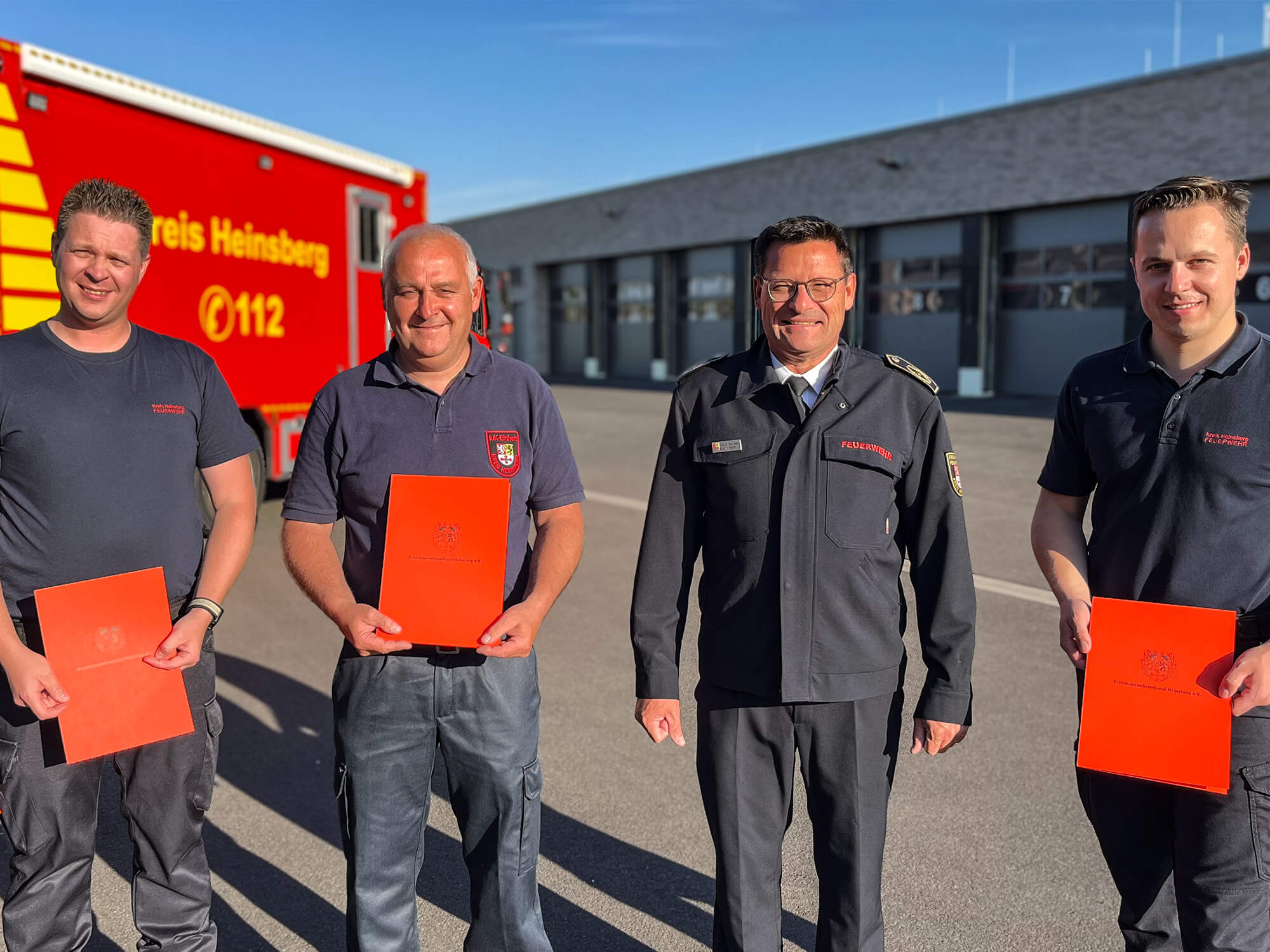 Neue Führungskräfte (von links): Christopher Willigeroth, Georg Tholen, Claus Vaehsen und Martin Breuer. Foto: Kreis Heinsberg