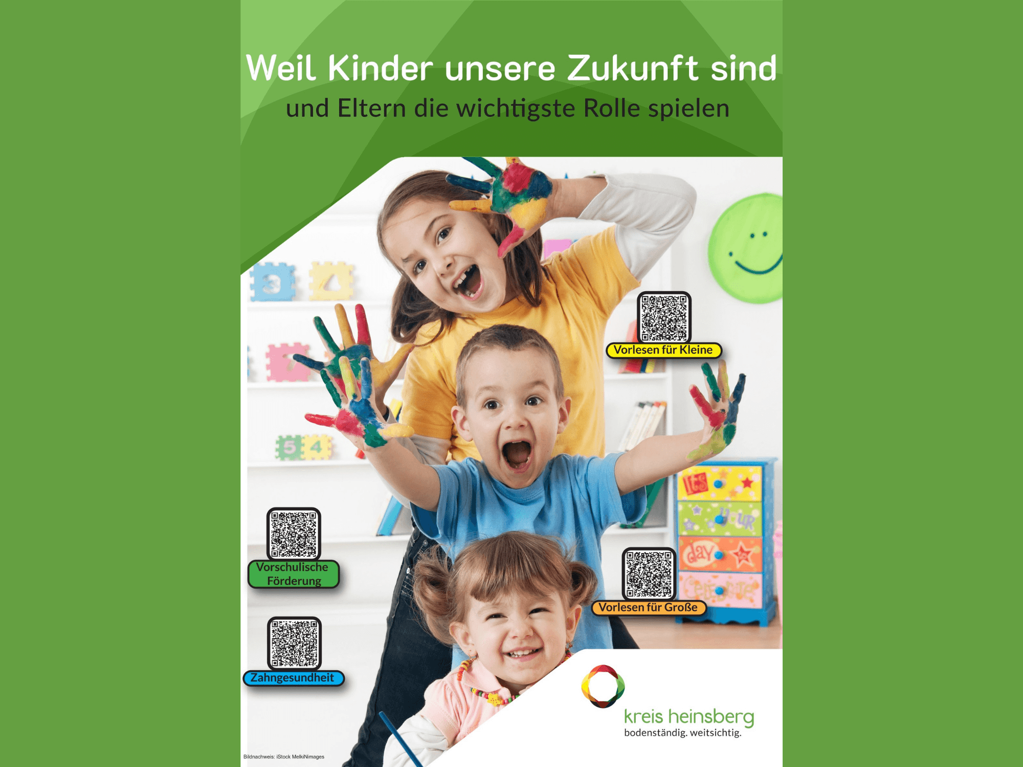 Mit der Plakatreihe greift das Kreisgesundheitsamt fundamentale Themen für ein gesundes Aufwachsen auf. Foto: Kreis Heinsberg