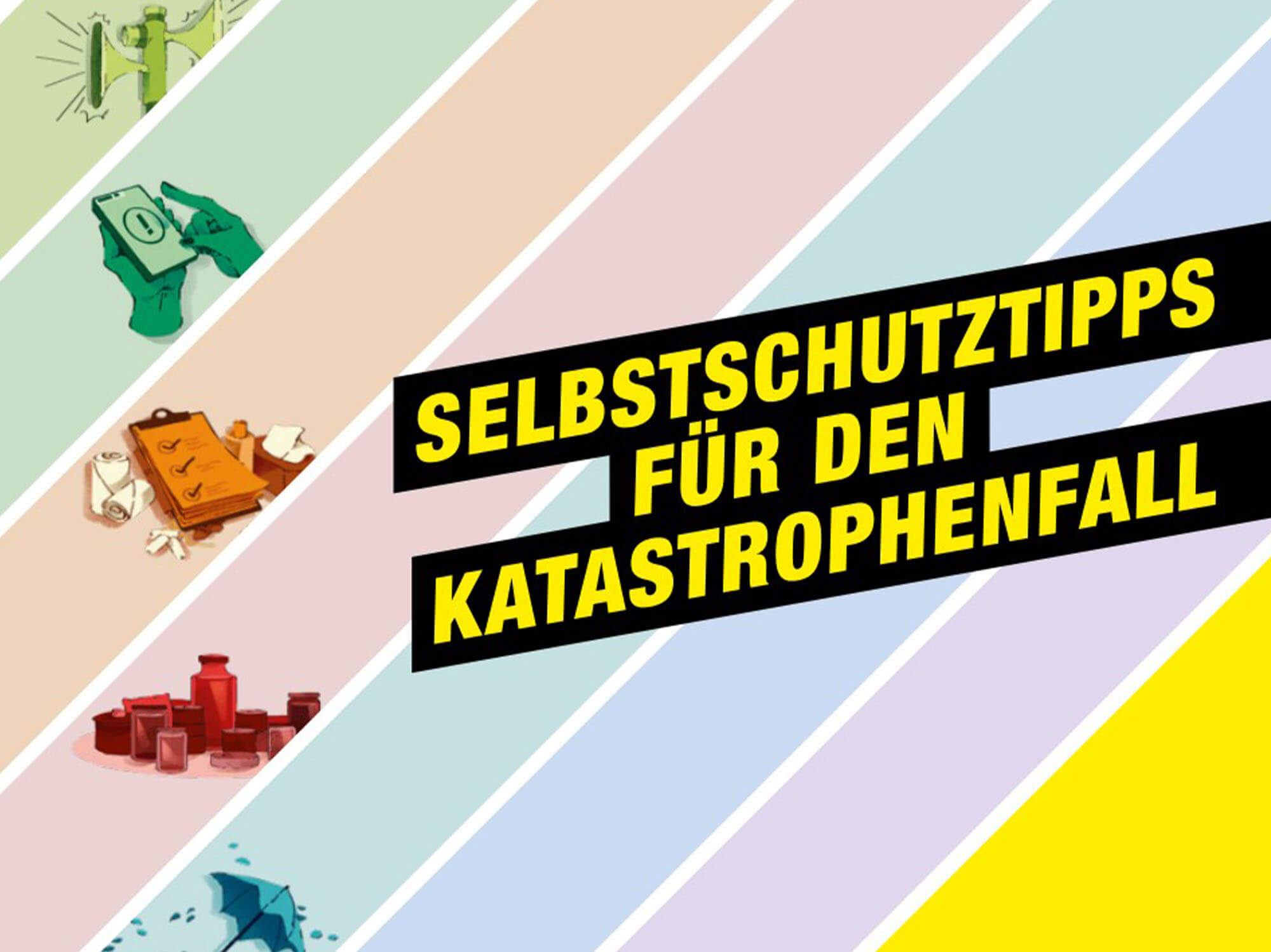 Der neue Guide „Selbstschutztipps für den Katastrophenfall“ des Landes NRW. Foto: Land NRW
